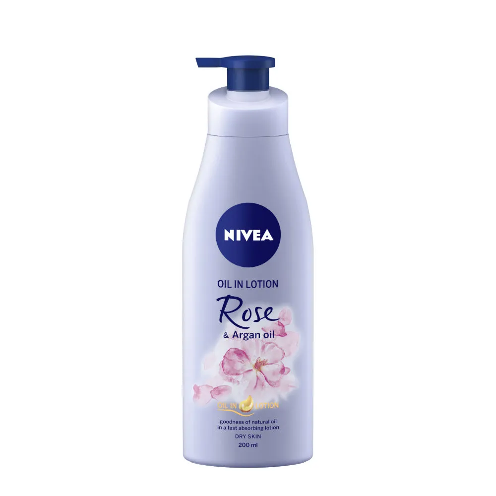 NIVEA Body Lotion Oil in Lotion Rose & Argan Oil - For Dry Skin