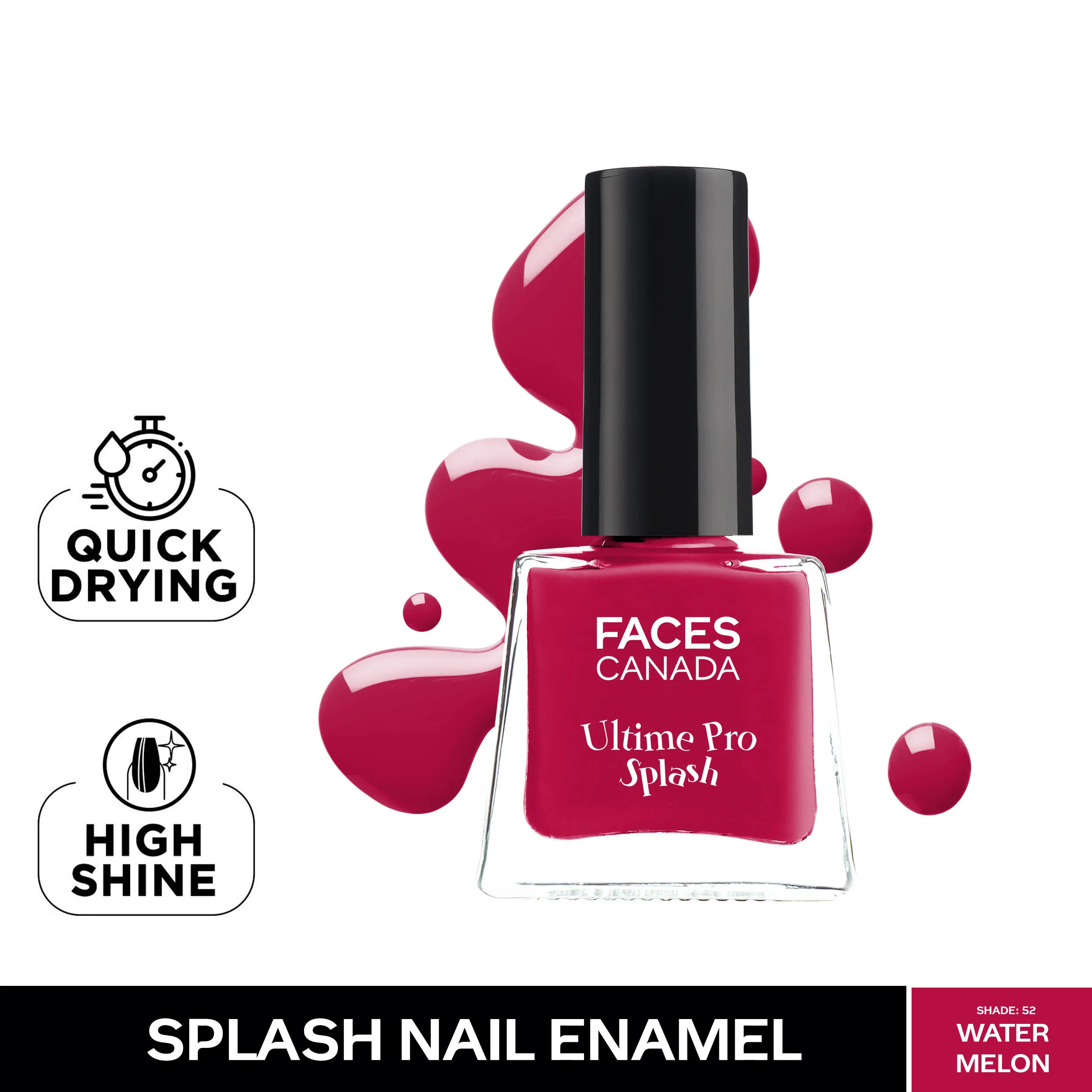 Faces Canada Ultime Pro Splash Nail Enamel - Water Melon 52