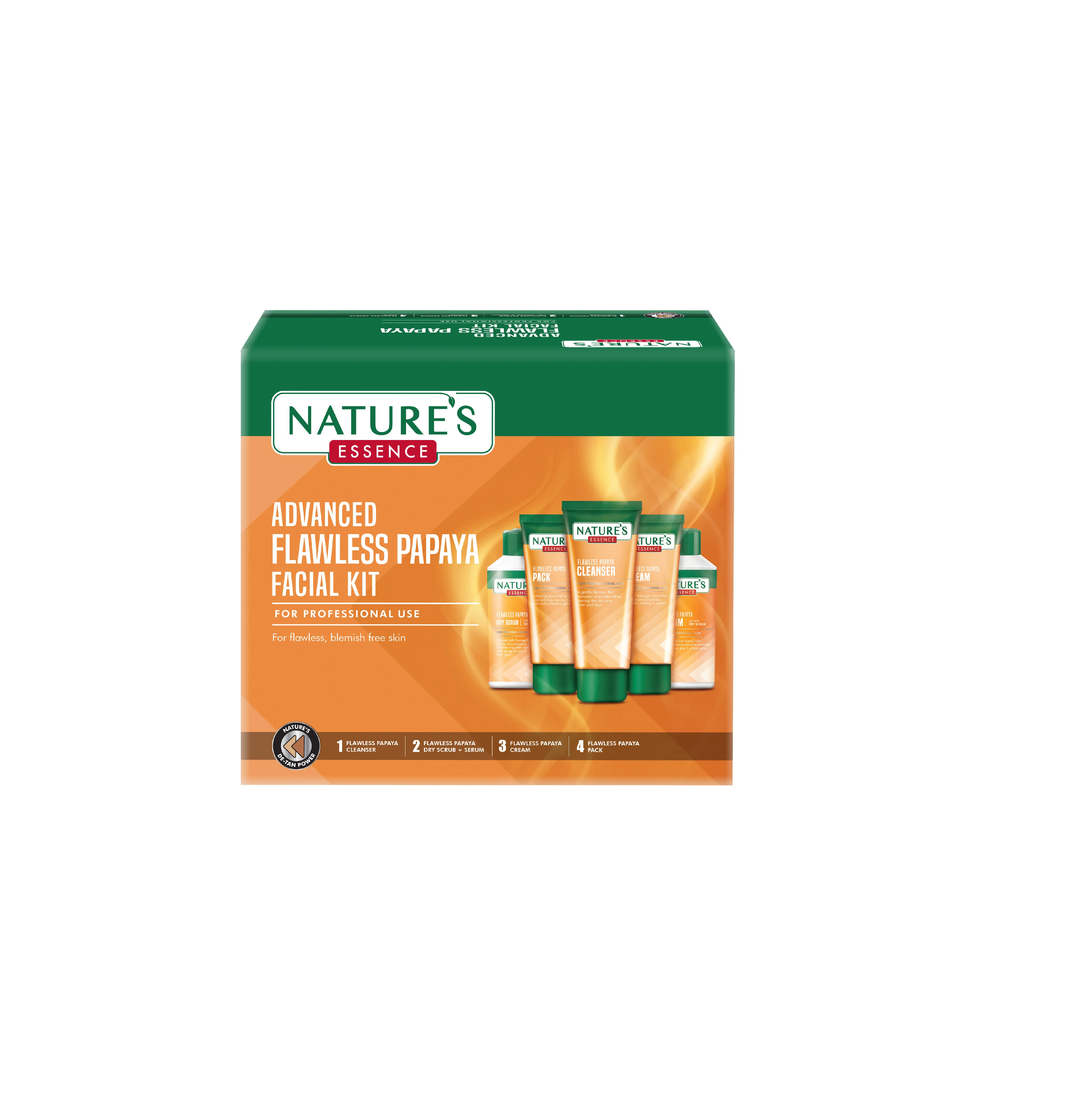 Nature's Essence Flawless Papaya Facial Kit, 352g + 200ml