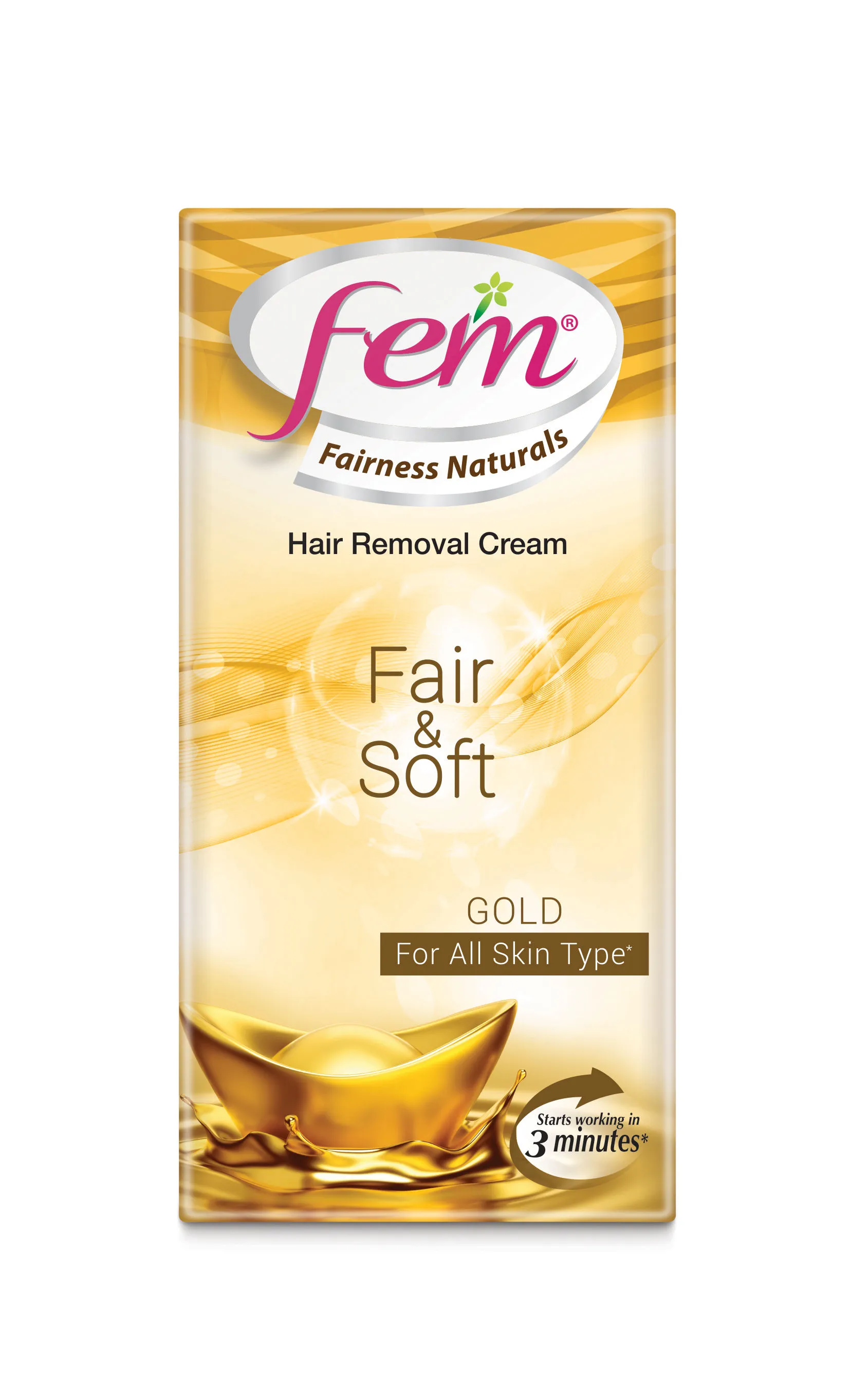 Fem Fair & Soft Gold Hair Removal Cream - All Skin Types