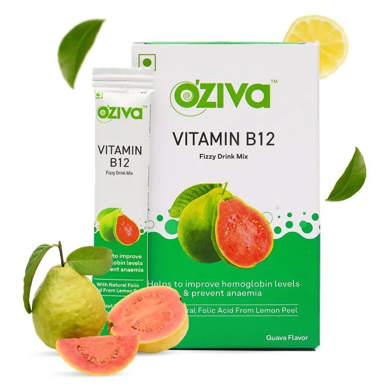 Oziva Vitamin B12 Fizzy Drink Mix For Better Haemoglobin Levels