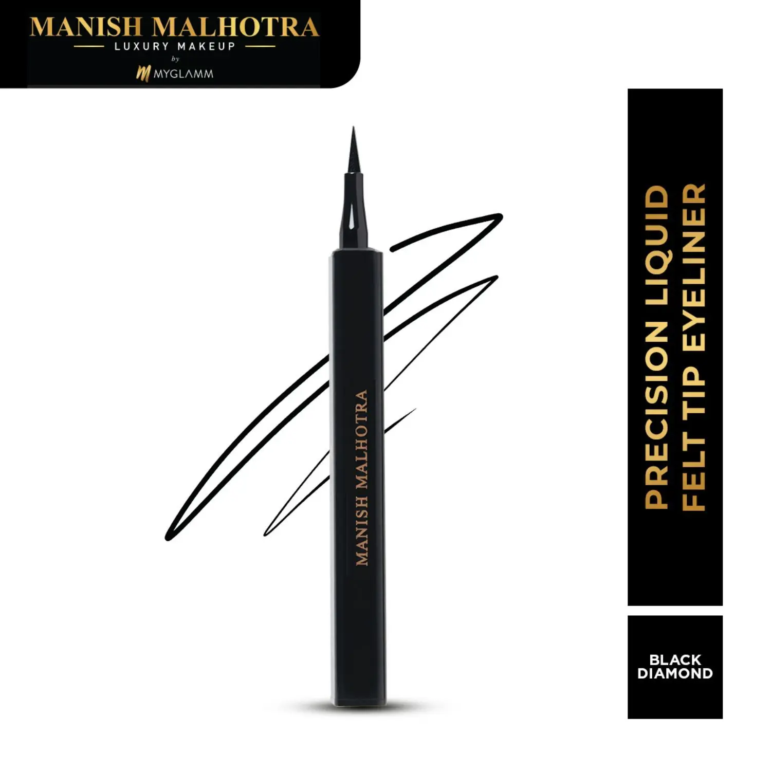 Manish Malhotra Beauty By MyGlamm Precision Liquid Eyeliner-Black Diamond-1gm