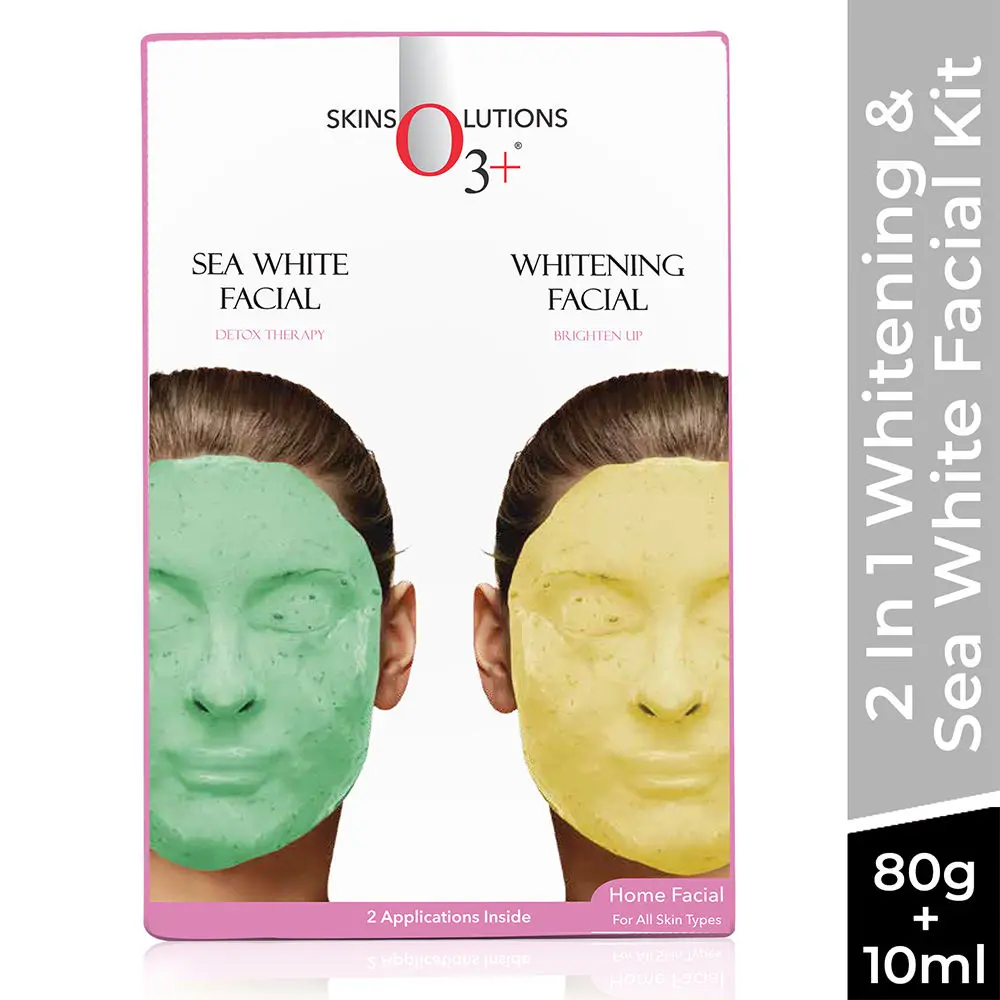 O3+ 2 In 1 Whitening & Sea White Facial Kit With Peel Off Mask