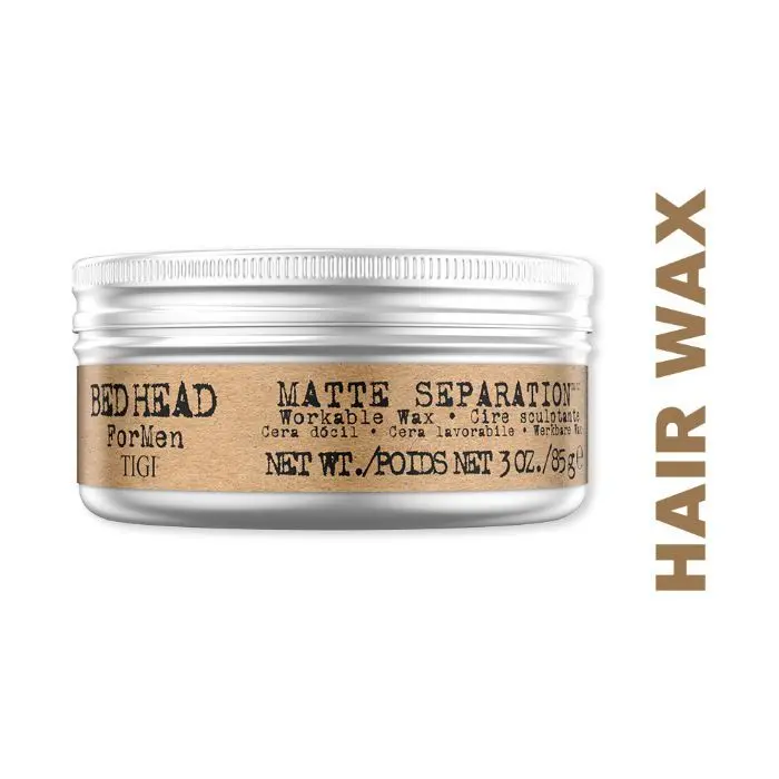 TIGI Bed Head for Men Matte Separation Hair Wax for Matte Finish and Medium Hold (85 g)