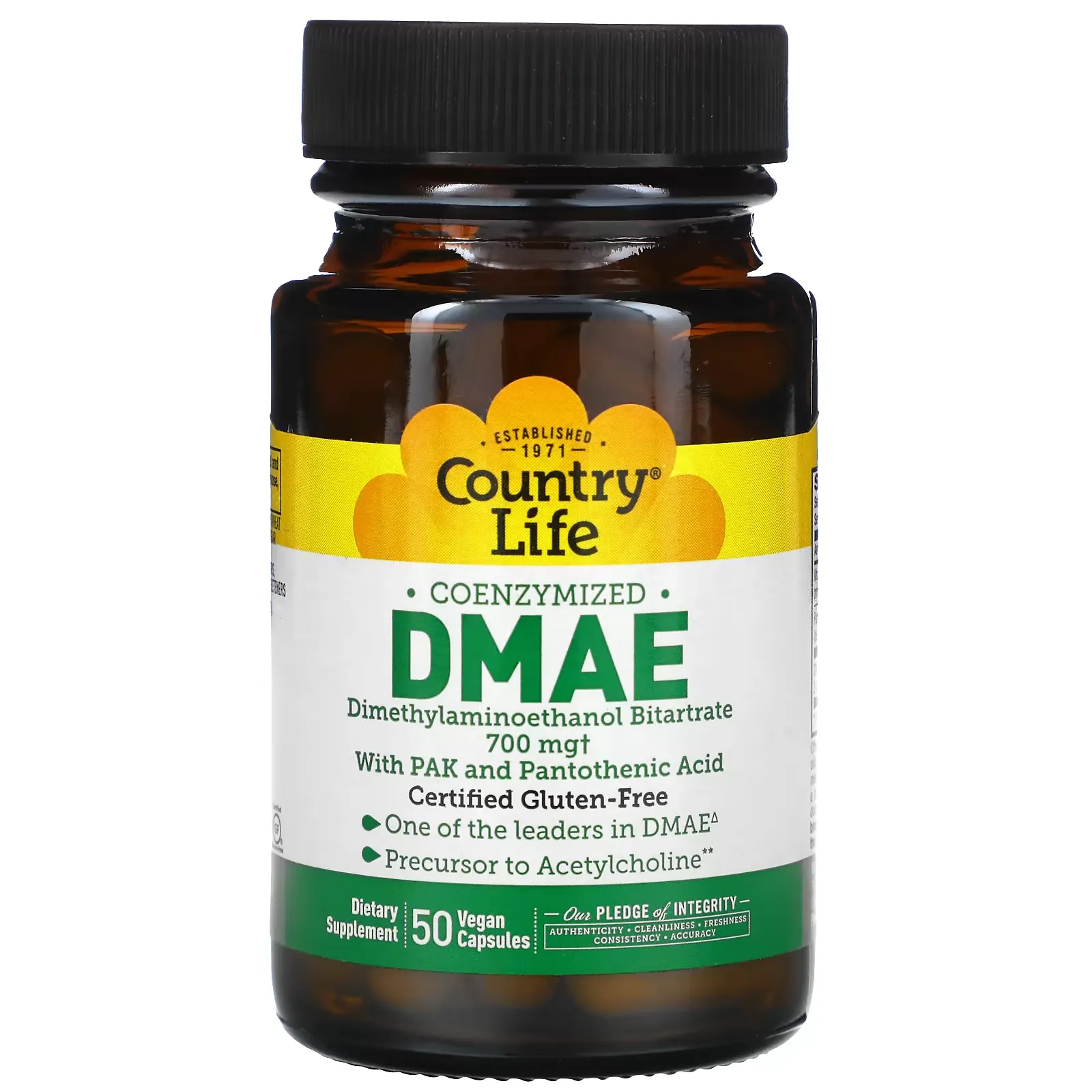 Coenzymized DMAE, 350 mg, 50 Vegan Capsules