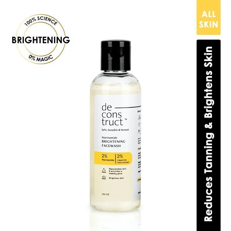 Deconstruct Niacinamide Brightening Facewash- 2% Niacinamide + 2% Liquorice Root Extract