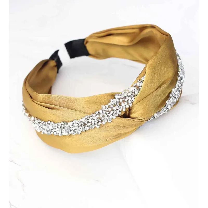 Bellofox Mustard Yellow Embellished Hairband