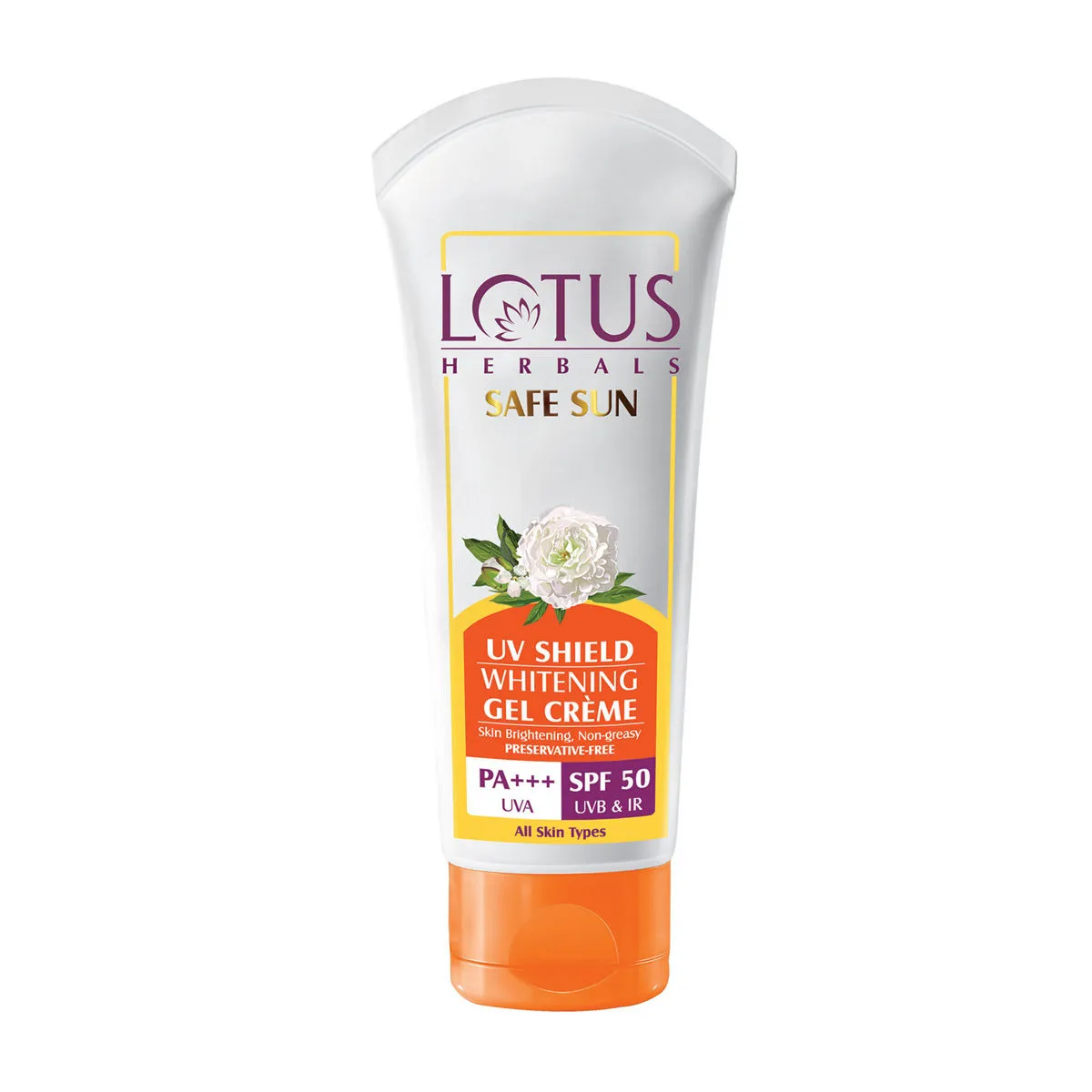 Lotus Herbals Safe Sun UV Shield Whitening Gel Cream SPF 50 UVB & IR PA+++