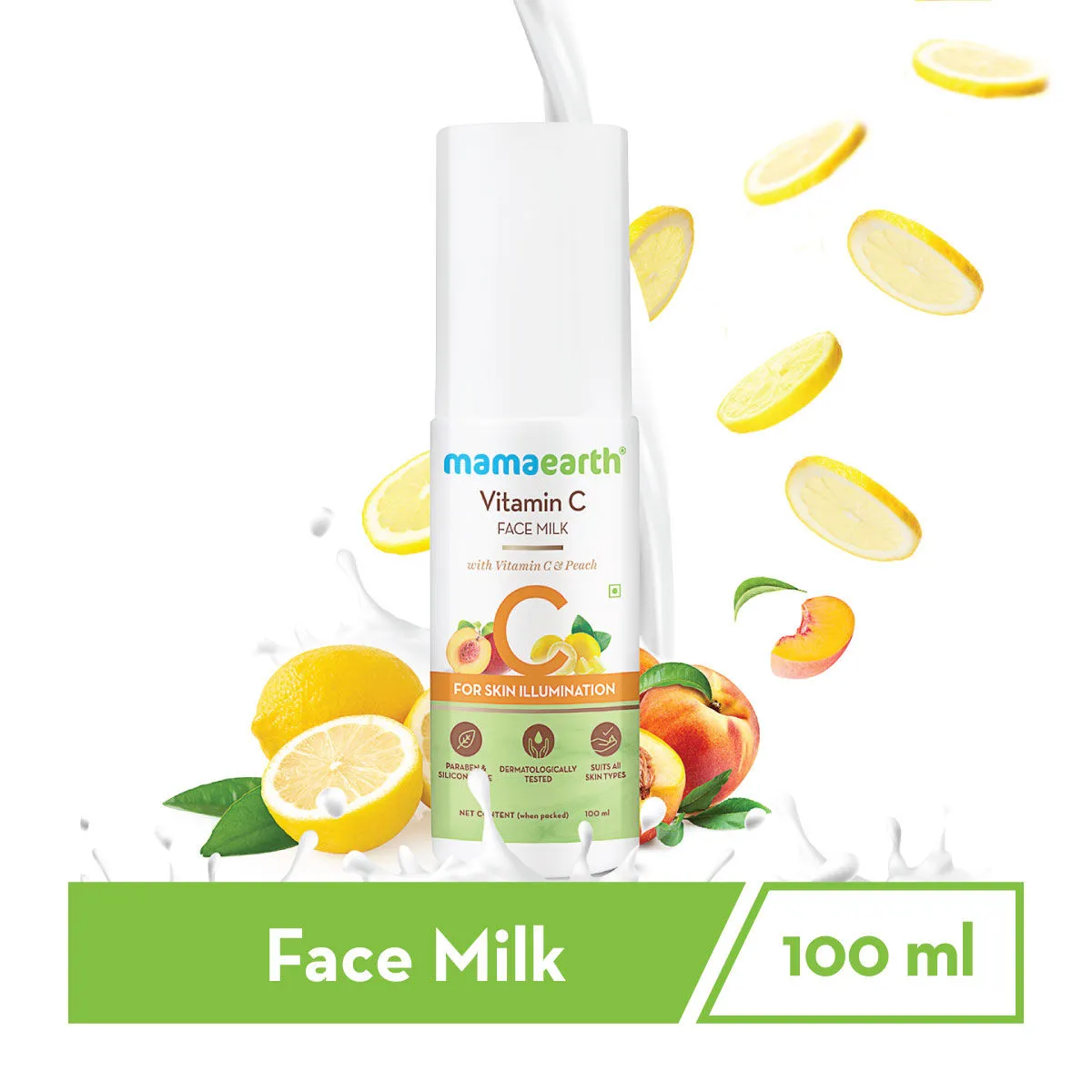 Mamaearth Vitamin C Face Milk with Vitamin C and Peach for Skin Illumination