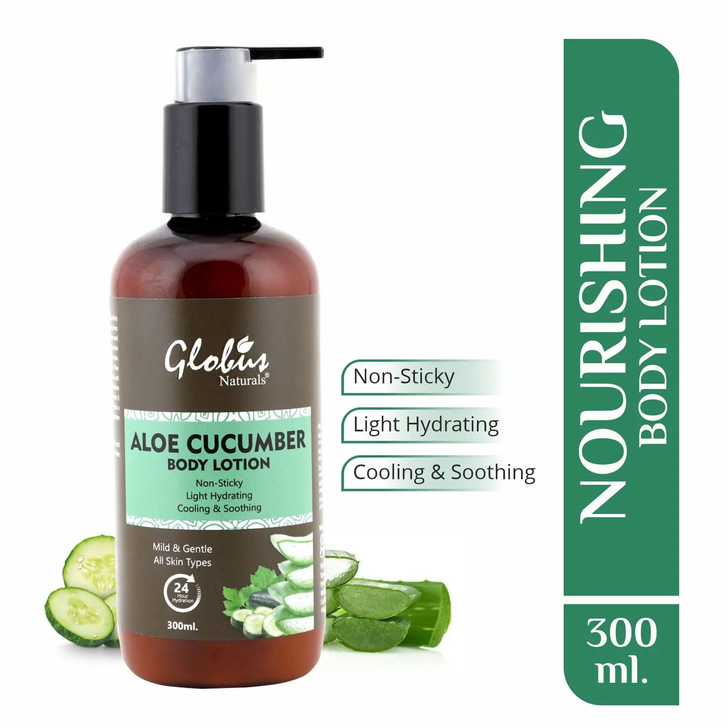 Globus Naturals Aloe Cucumber Body Lotion (300 ml)