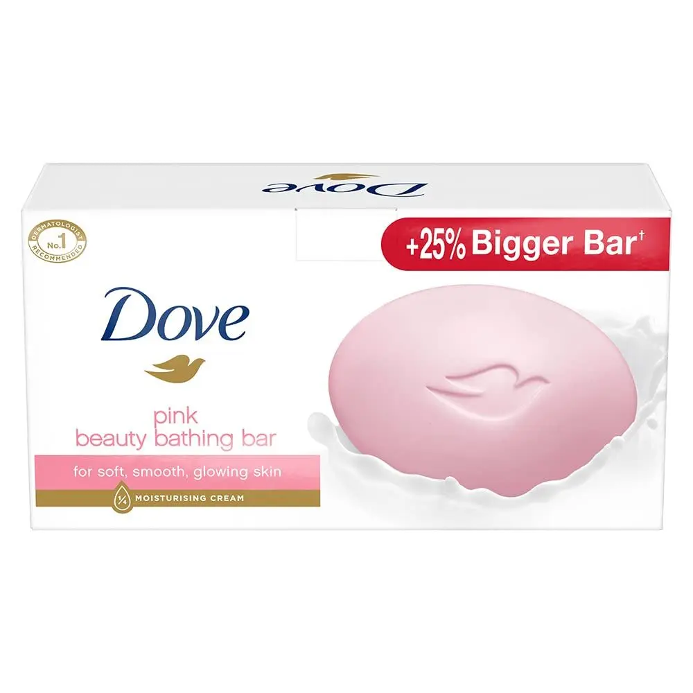 Dove Pink Beauty Bar - Soft, Smooth, Glowing Skin, 125*5g