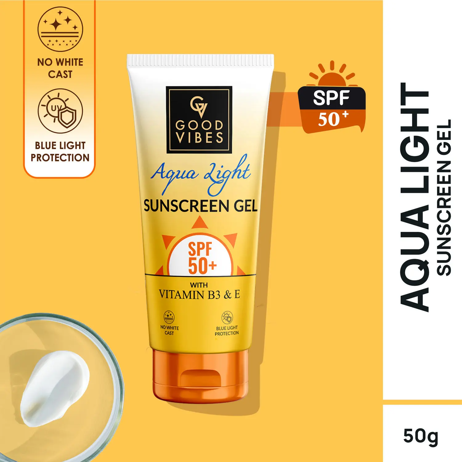 Good Vibes Aqua Light Sunscreen Gel SPF 50+ (50g)