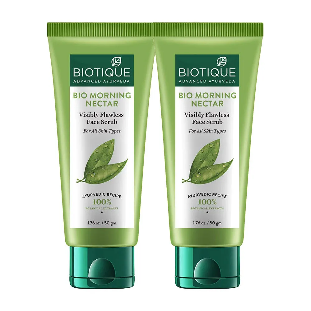 Biotique Bio Morning Nectar Visibly Flawless Face Scrub - Pack of 2