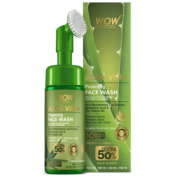 WOW Skin Science Aloe Vera Foaming Face Wash For Cleansing & Hydrating Skin