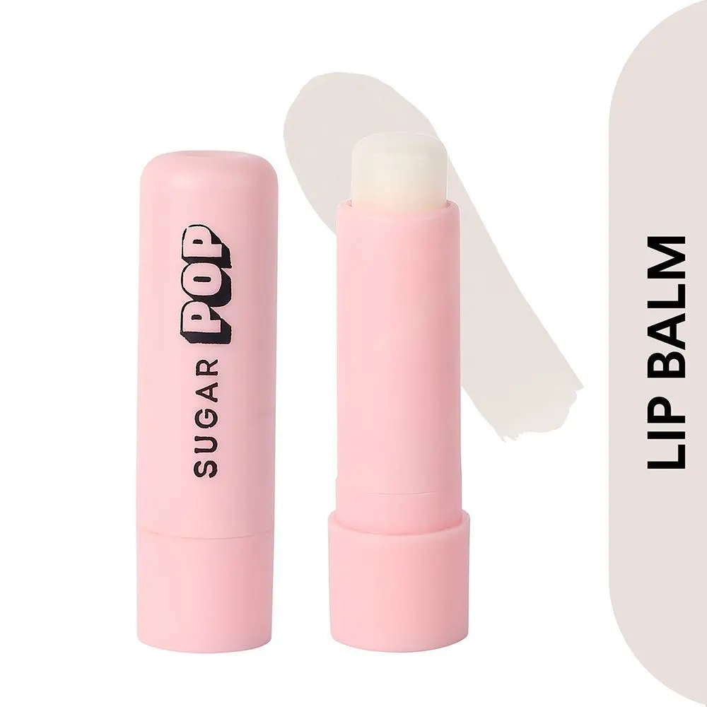 SUGAR POP Nourishing Lip Balm 01 Mint (Clear) - 4.5 gms - Lip Moisturizer for Dry and Chapped Lips, Enriched with Castor Oil for Ultimate Lip Care, Intense Hydration and UV protection l SPF Infused Lip Care for Women