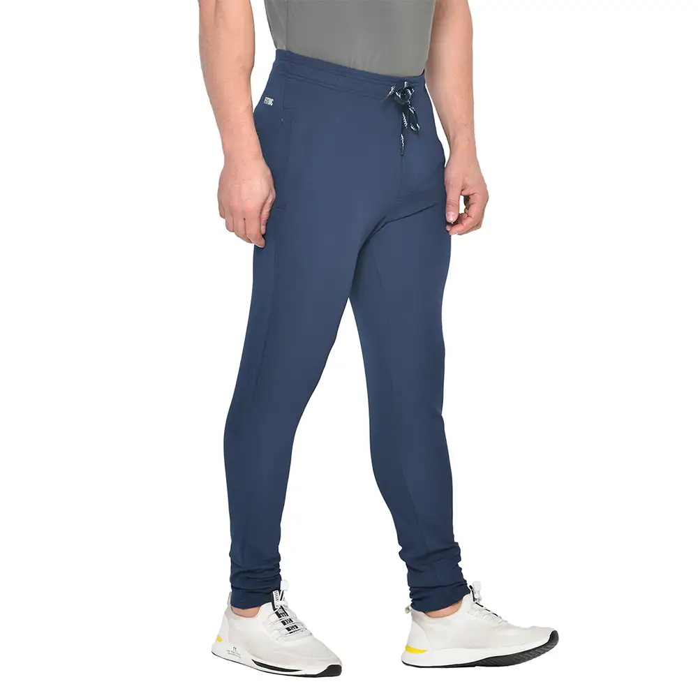 Fitinc Dobby Solid Track Pants,  Navy Blue  Large