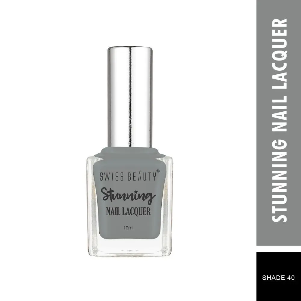 Swiss Beauty Stunning Nail Lacquer 40 Charcoal (10 ml)