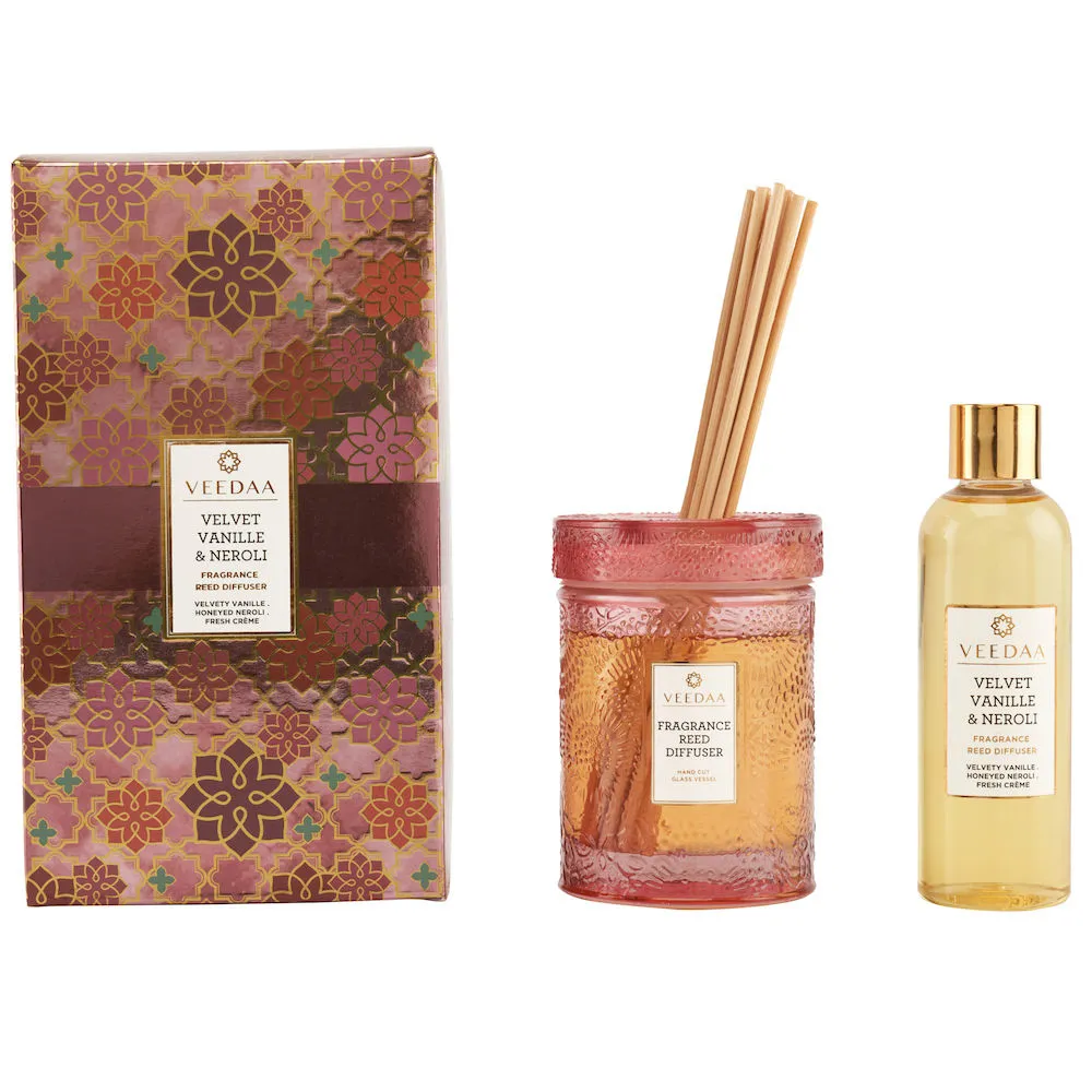 Veedaa Candles Velvet Vanille & Neroli Reed Diffuser Set