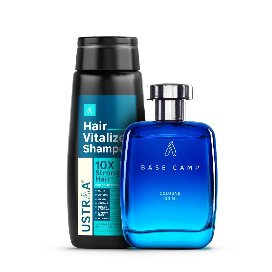 Ustraa Hair Vitalizer Shampoo & Base Camp Cologne Combo