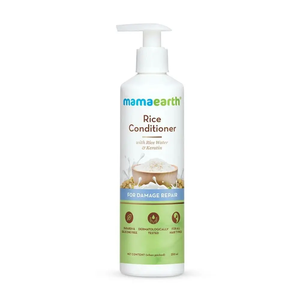 Mamaearth Rice Water Conditioner with Rice Water & Keratin for Damaged Repair (250 ml)