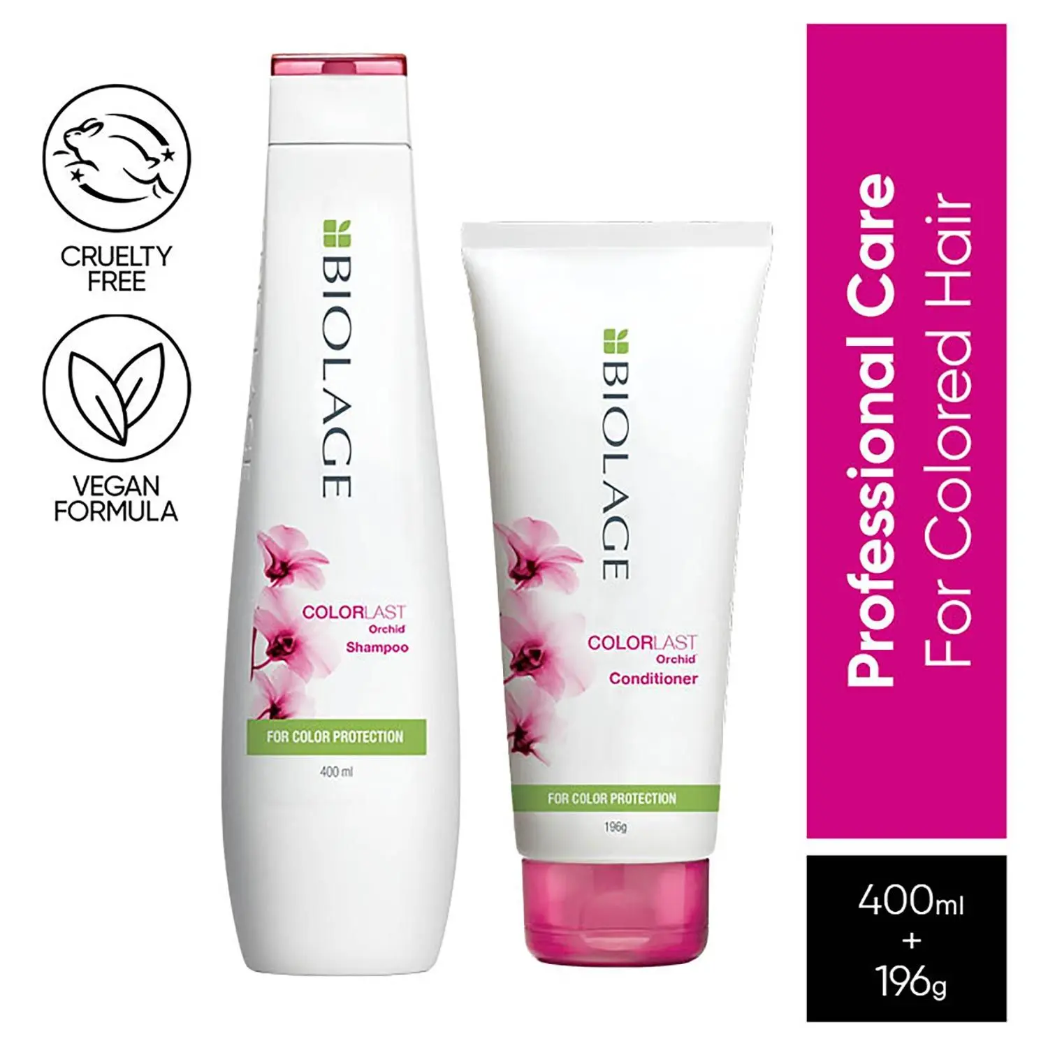 Biolage Colorlast Color Protecting Shampoo + Combo of Colorlast Conditioner (400ml + 196g)|For Colored Hair