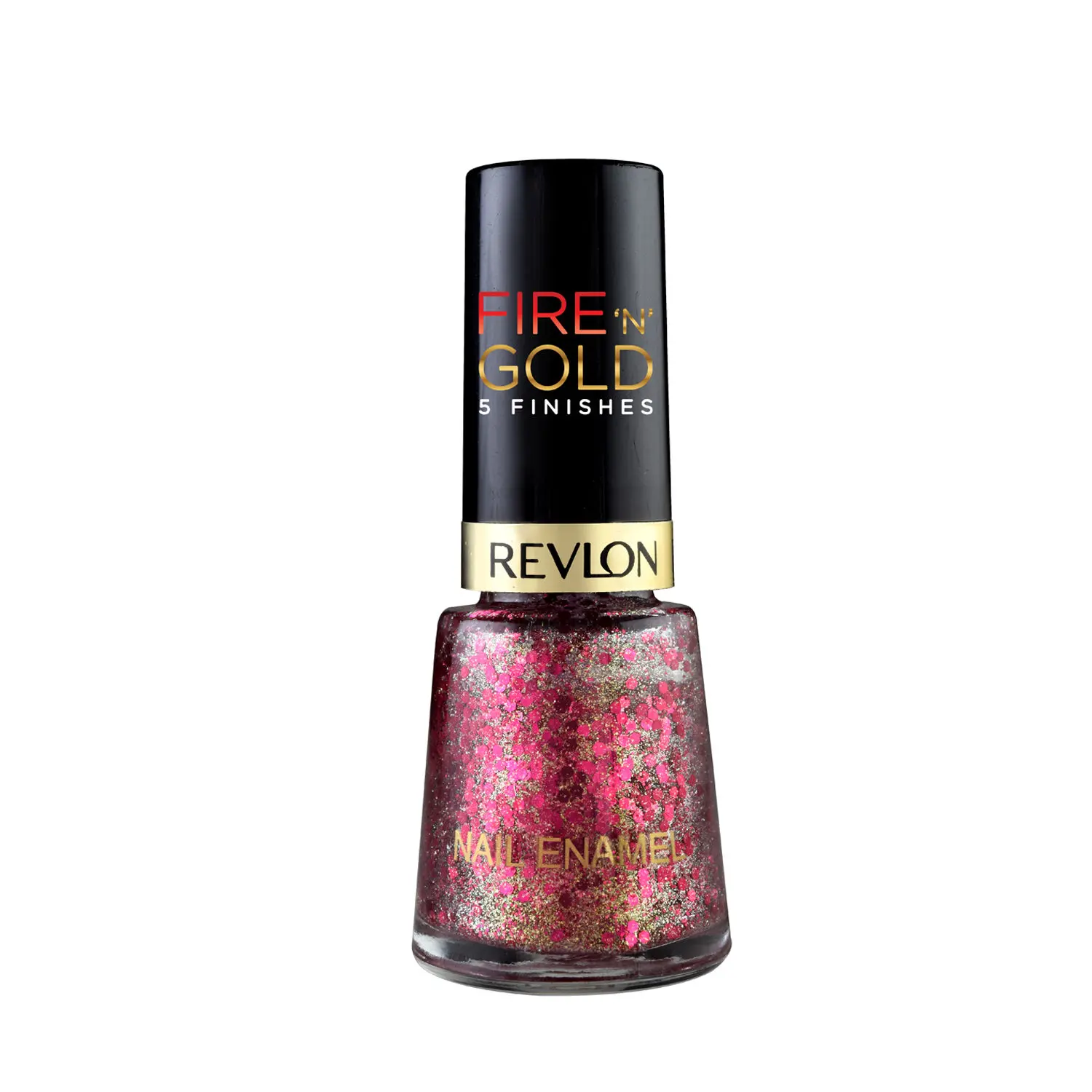 Revlon Nail Enamel ( Fire n Gold ) -Red Sparkle