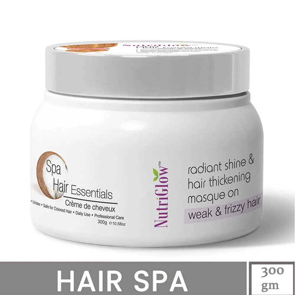 NutriGlow Hair Spa Cream with Volumizing & Shine Lock Formula for Weak & Frizzy Hair, 300gm
