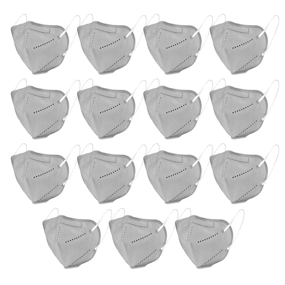 OOMPH Pack Of 15 Anti-pollution Reusable 5-layer Mask - Grey