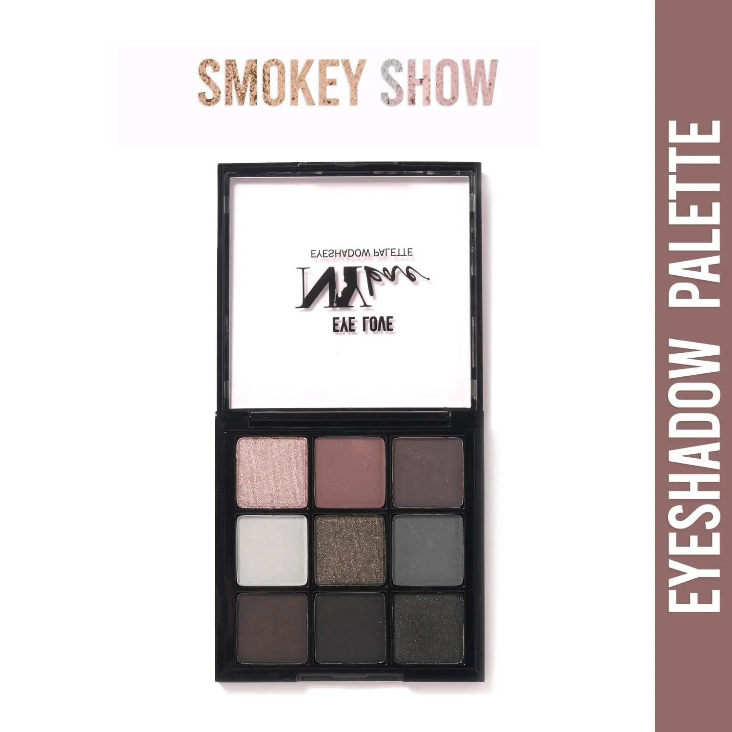 NY Bae Eye Love Eyeshadow Palette - Smokey Show 05 (9 g) | 9 In 1 Palette | Black | Matte & Shimmer | Rich Colour | Long Wear | Super Blendable