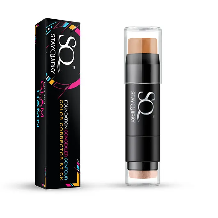 Stay Quirky Foundation Concealer Contour Color Corrector Stick, For Wheatish - Dusky Skin - XXX Bitey 6 (6.5 g)