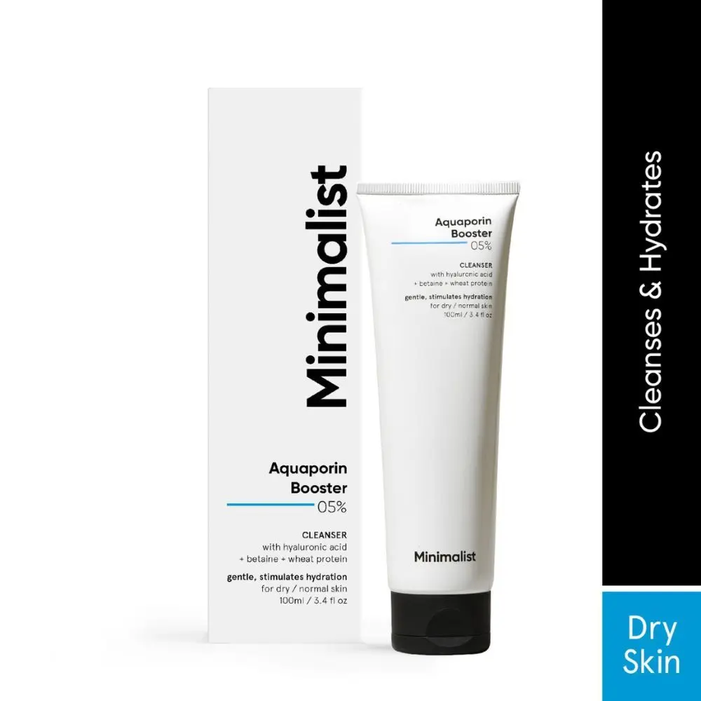 Minimalist 5% Aquaporin Booster Cleanser with Hyaluronic Acid for Dry Skin