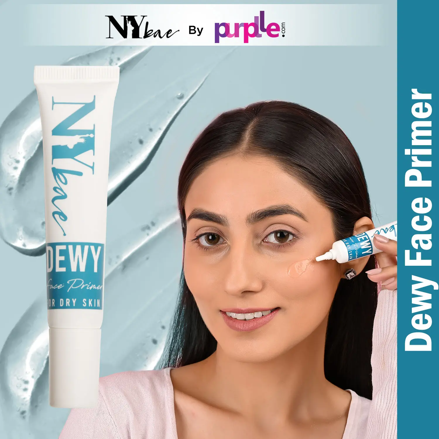 NY Bae Dewy Primer | Hydrating | With Hyaluronic Acid | Minimizes Pores | Evens Out Skintone | Long Lasting Makeup | 13 g