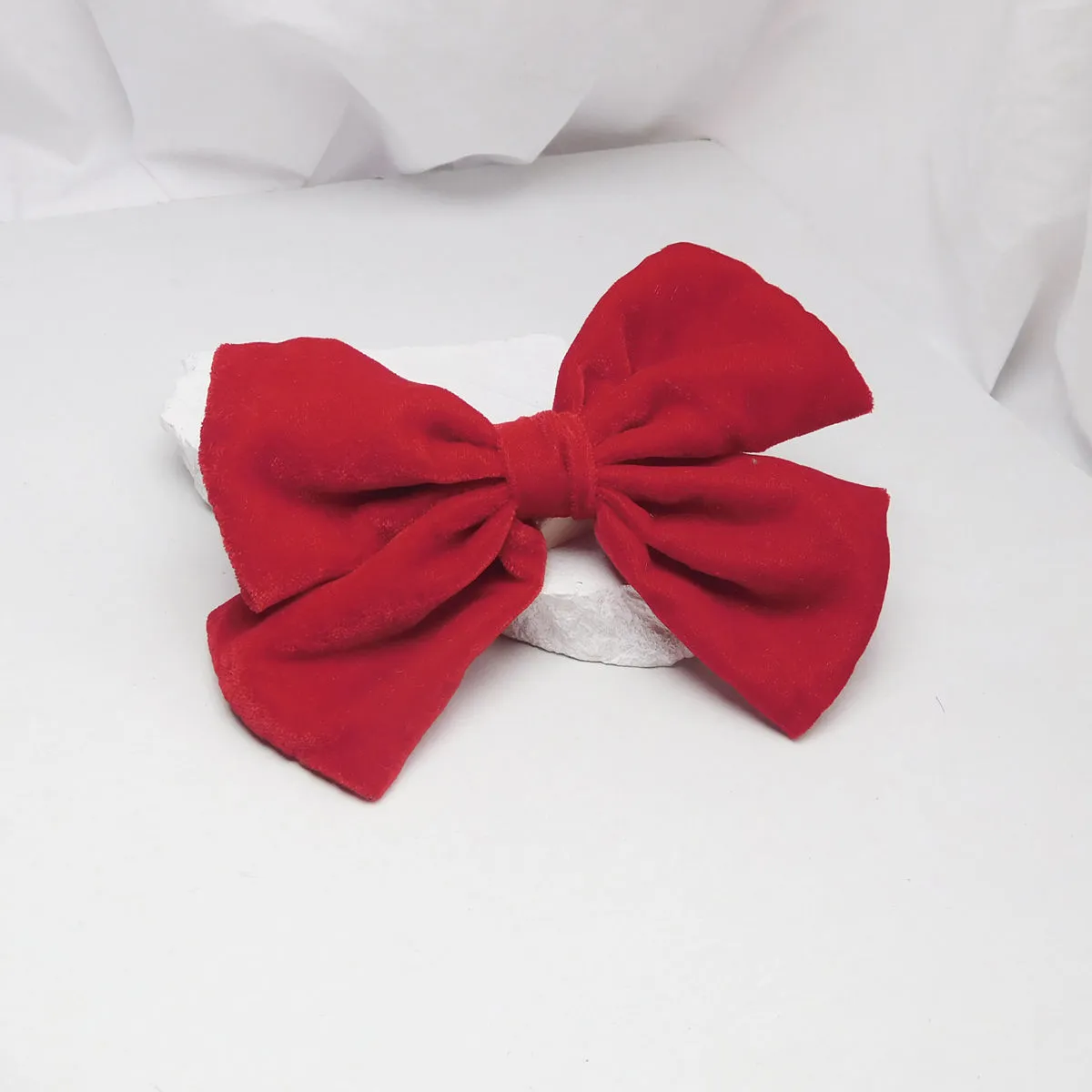 Soho Boho Studio Classic Scarlet Red Hair Bow Barrette