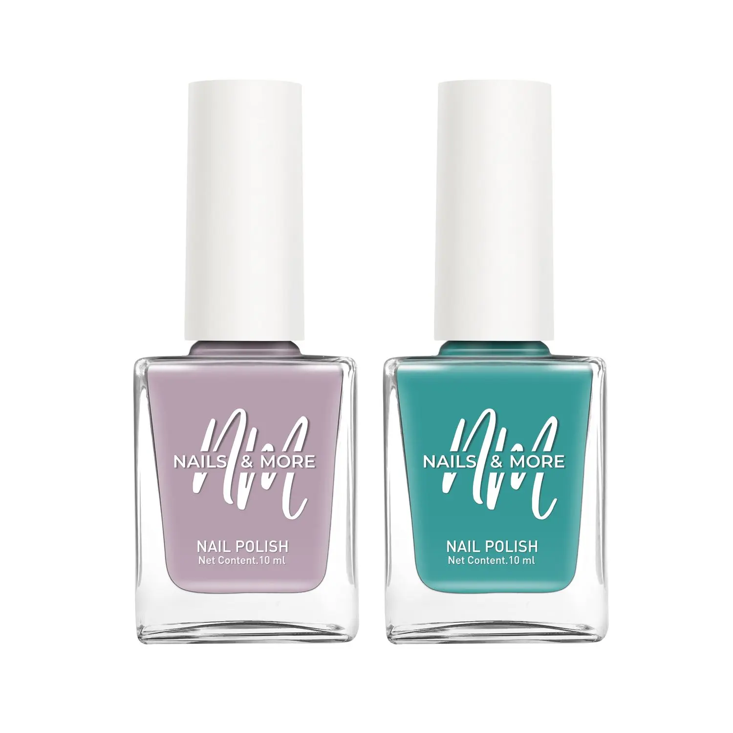 NAILS & MORE: Enhance Your Style with Long Lasting in Gray Violet - Turquoise Green Pack of 2