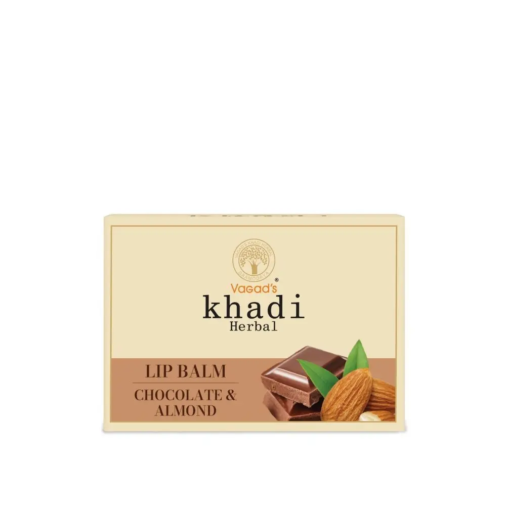 Vagad's Khadi Chocolate & Almond Lip Balm (Pack of 2)