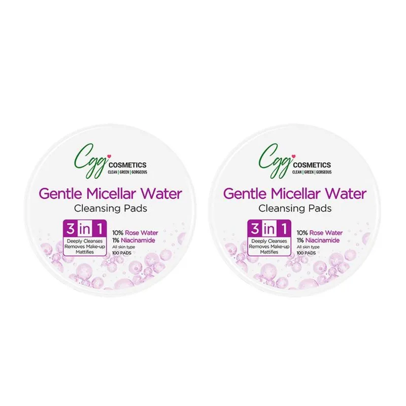 CGG Cosmetics Gentle Micellar Water Cleansing Pads For All Skin Types - Pack Of 2