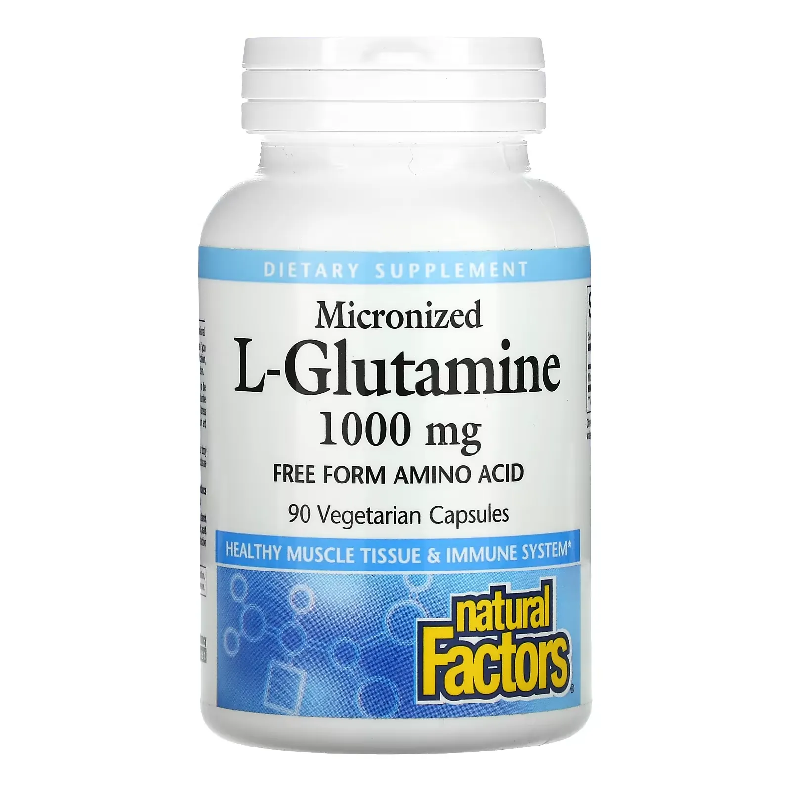 Micronized L-Glutamine, 1,000 mg, 90 Vegetarian Capsules