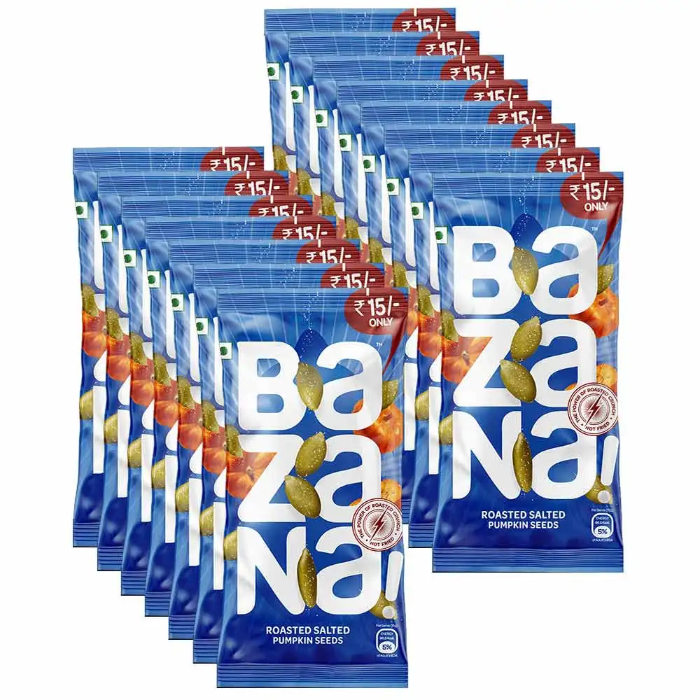 Bazana Roasted Salted Snack,  Pumpkin Seeds  15 Piece(s)/Pack