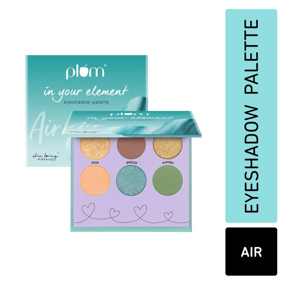 Plum In Your Element Eyeshadow Palette | Super Pigmented | Easy to Blend | 6-in-1 Palette | 04 Air