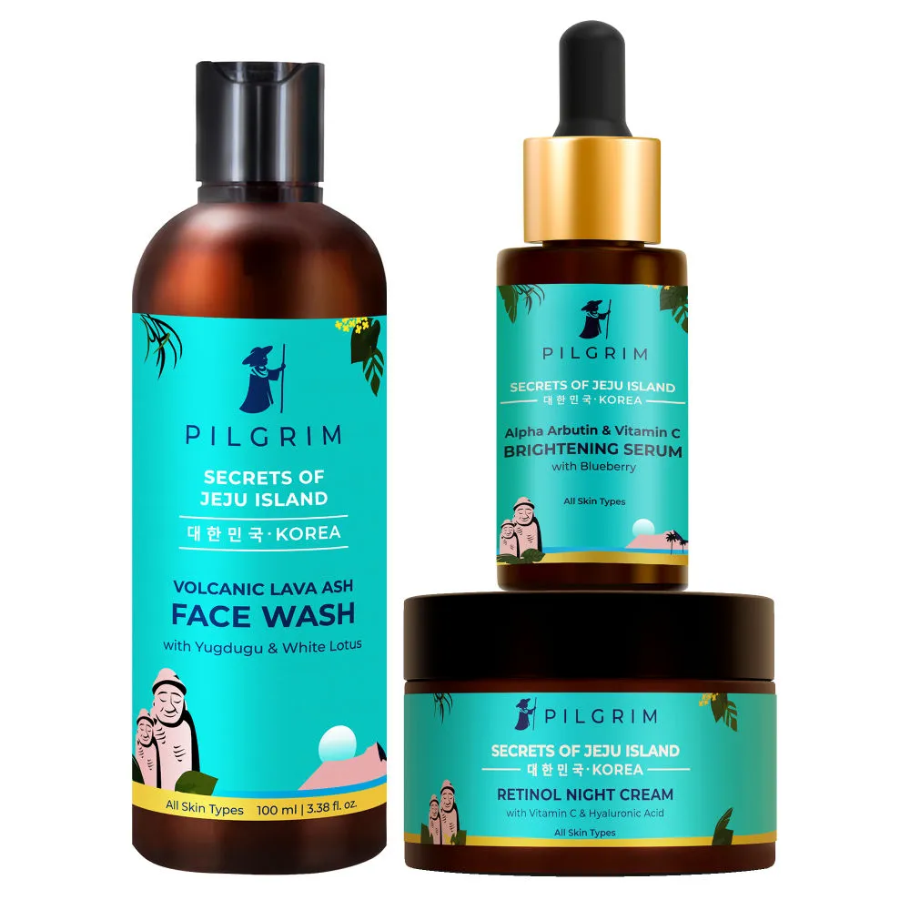 Pilgrim Day & Night Hydration Routine For Anti Ageing & Skin Brightening