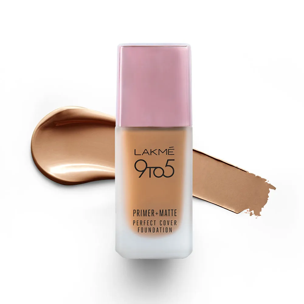 Lakme 9 To 5 Primer + Matte Perfect Cover Foundation - N340 Neutral Almond