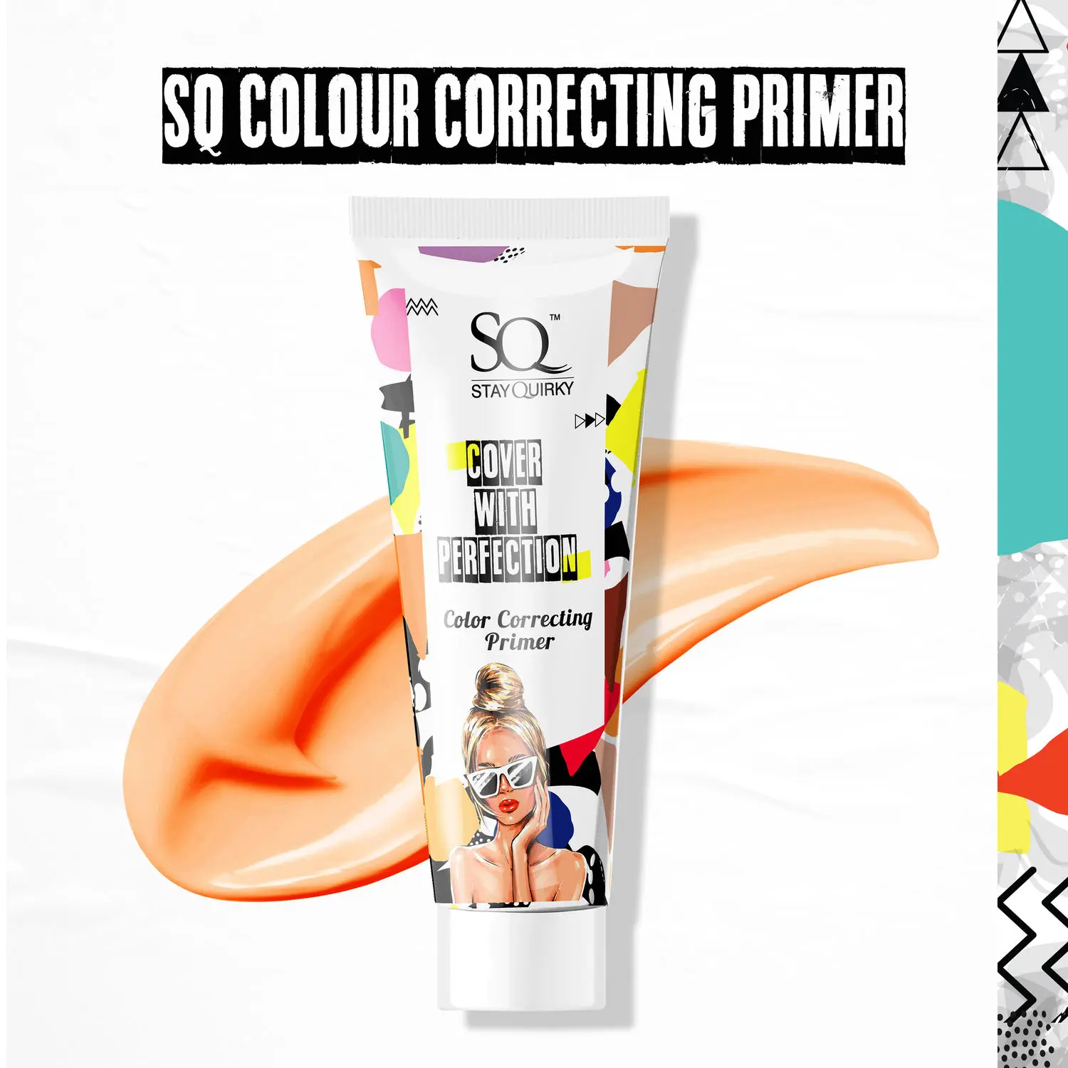 Stay Quirky Cover With Perfection Color Correcting Primer - Orange Marmalade | Perfecting | Pore Minimising | Evens skin tone | Long Lasting (20 ml)