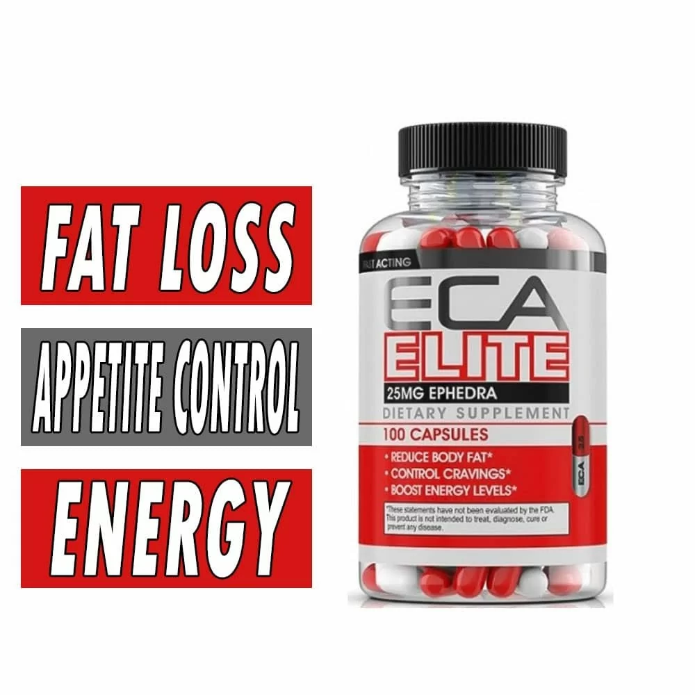 ECA Elite Fat Burner w/Ephedra - Brand New Energy - 100 Capsules