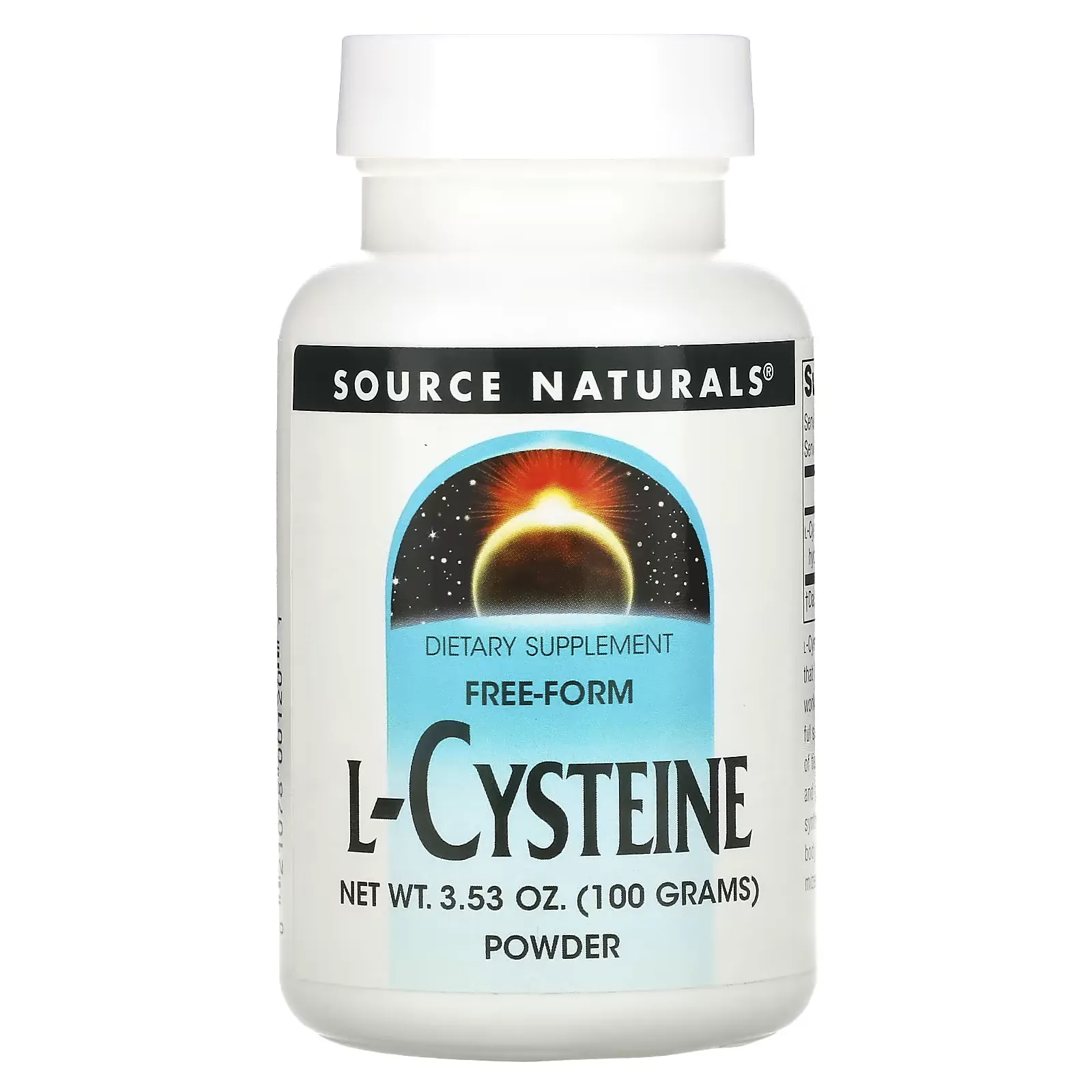 L-Cysteine, Free Foam Powder, 3.53 oz (100 g)