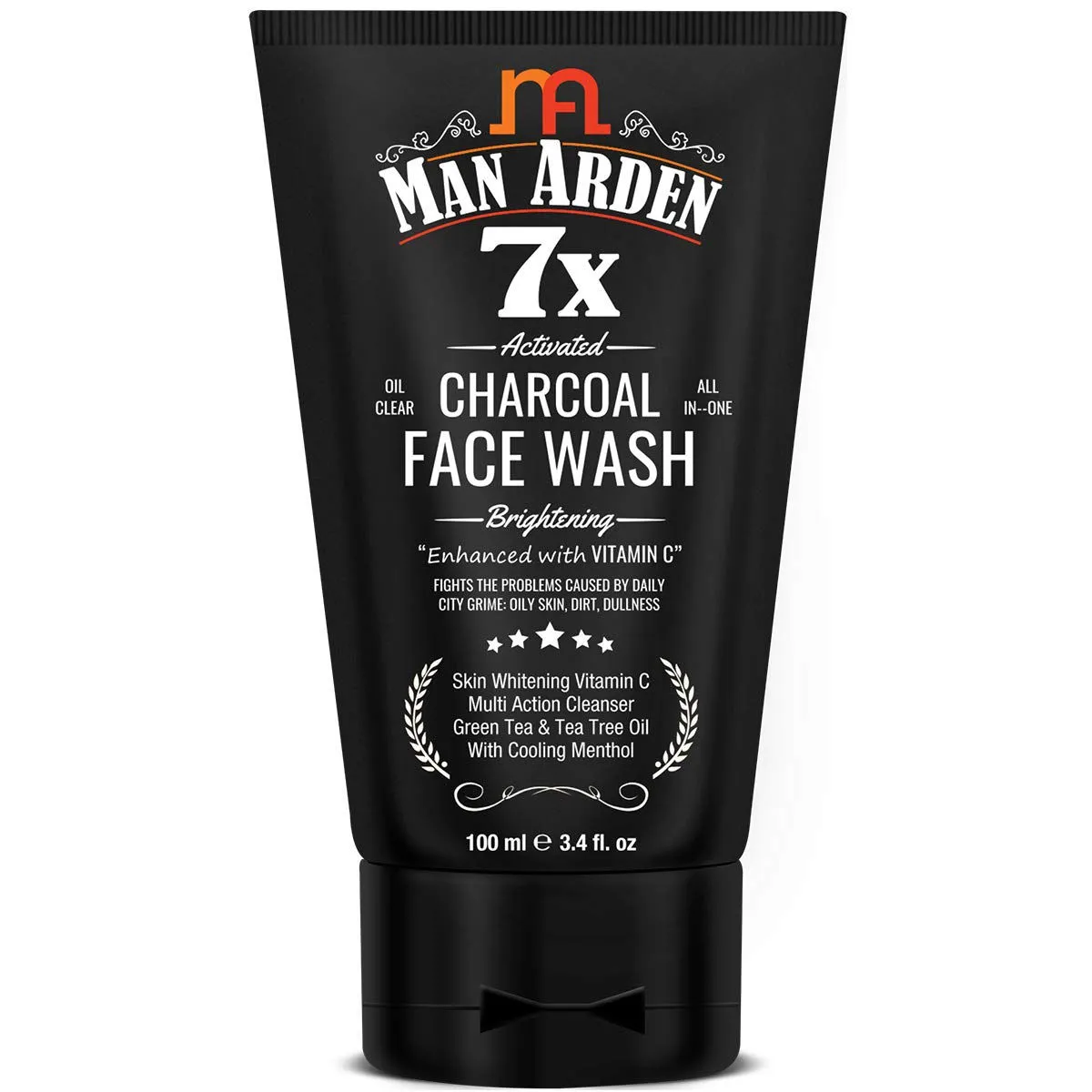 Man Arden 7X Activated Charcoal Brightening Face Wash