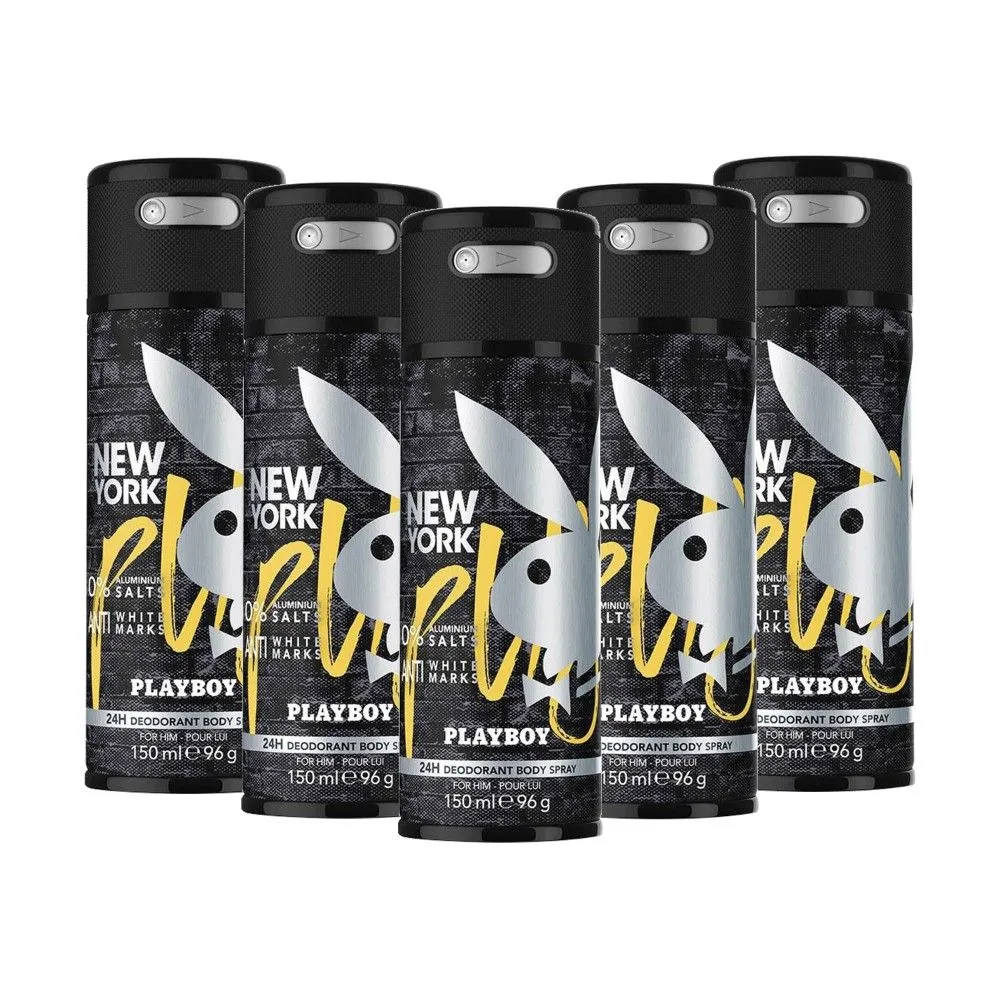 Playboy New York M Deodorant Spray (Pack Of 5)