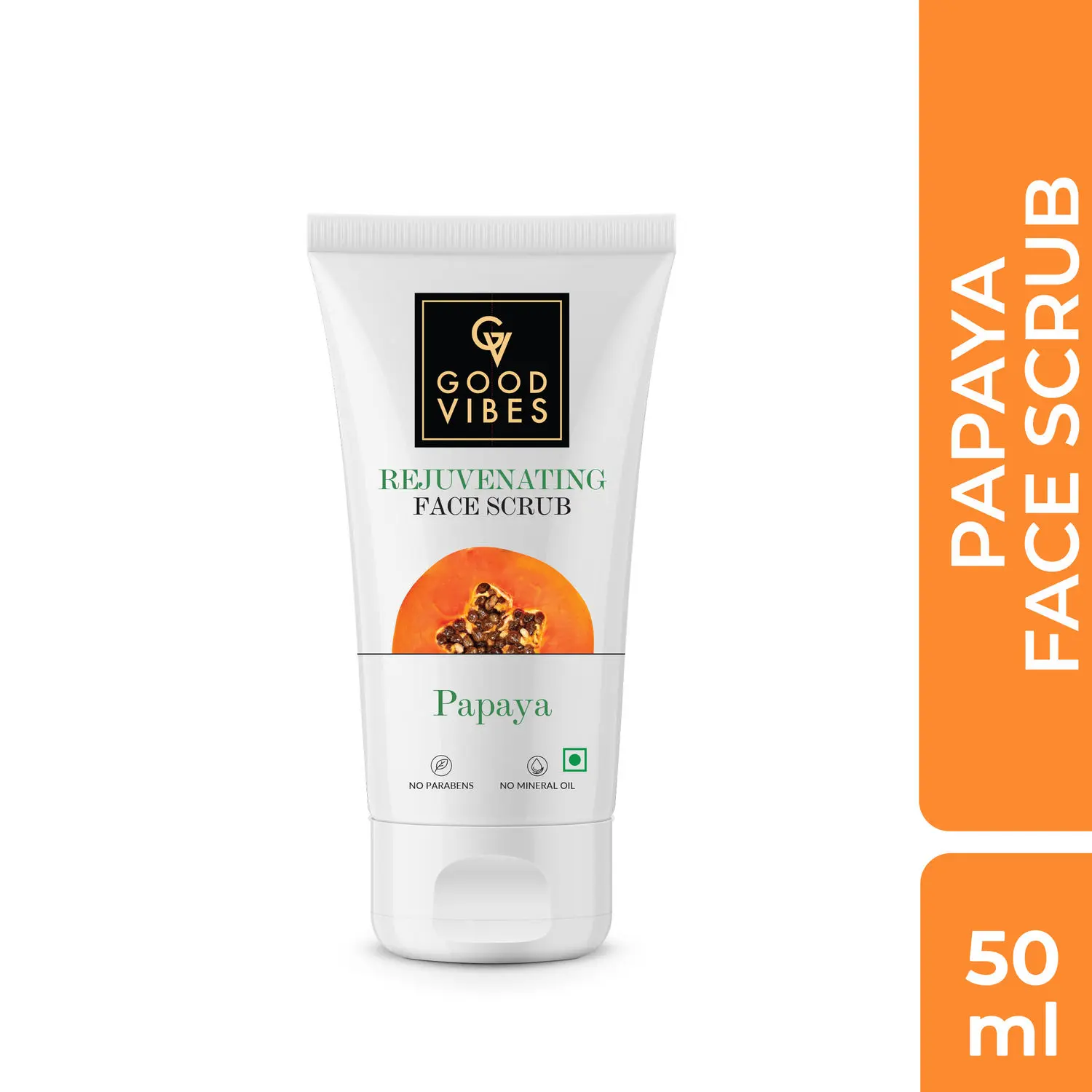 Good Vibes Rejuvenating Papaya Face Scrub | Exfoliates Skin | 50g