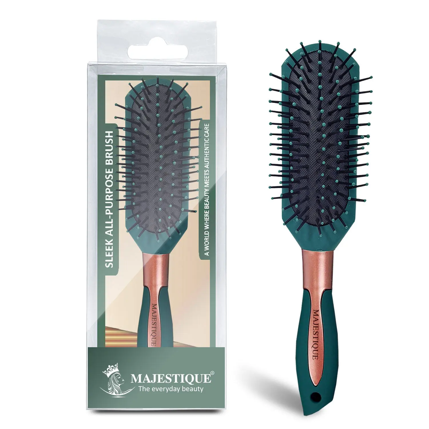 Majestique HR147 sleek Green velvet All purpose Brush