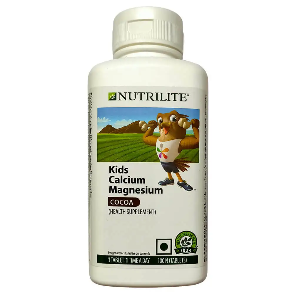 Amway Nutrilite Kids Chewable Calcium Magnesium,  Unflavoured  100 tablet(s)