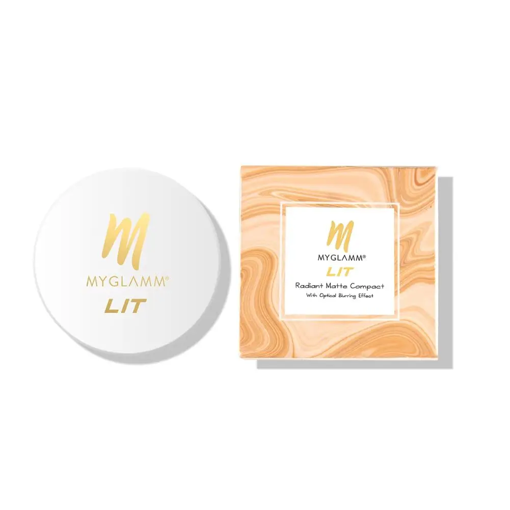 MyGlamm LIT Radiant Matte Compact-Snatched -9gm